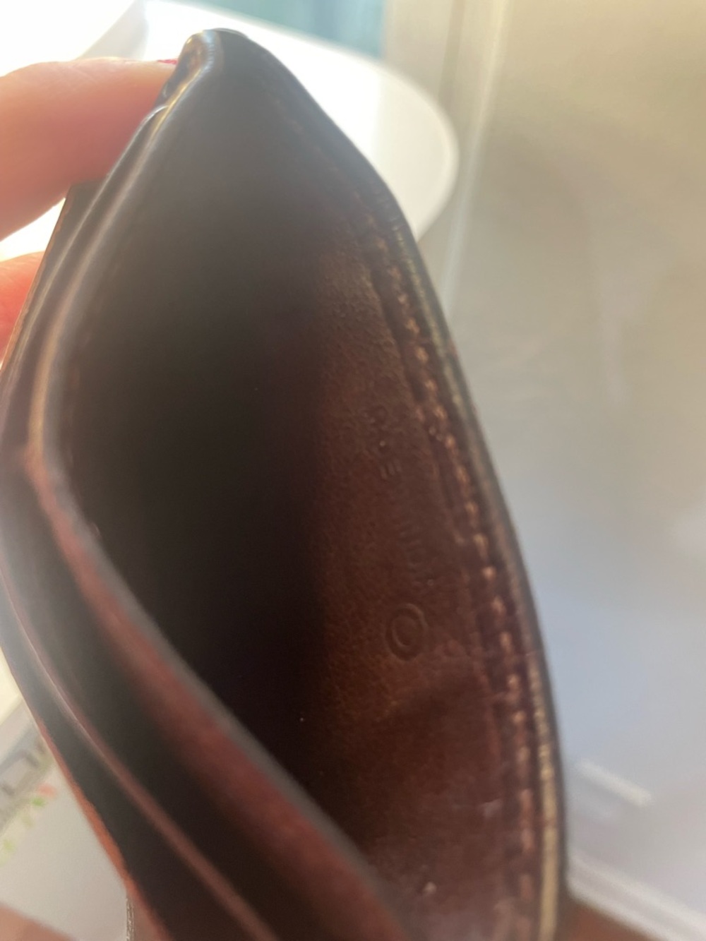 Vintage Worn Coach Brown Leather Slim Card with Money clip - Picture 9 of 11